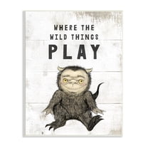 Stupell Industries Where Wild Things Play Rustic Mythical Forest Monster Literature & Film Painting Unframed Art Print Wall Art, 10 x 15