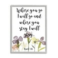 thumbnail image 1 of Stupell Industries Where You Go I Will Phrase Purple Spring Flowers Graphic Art Gray Framed Art Print Wall Art, 11x14, by Studio W, 1 of 6