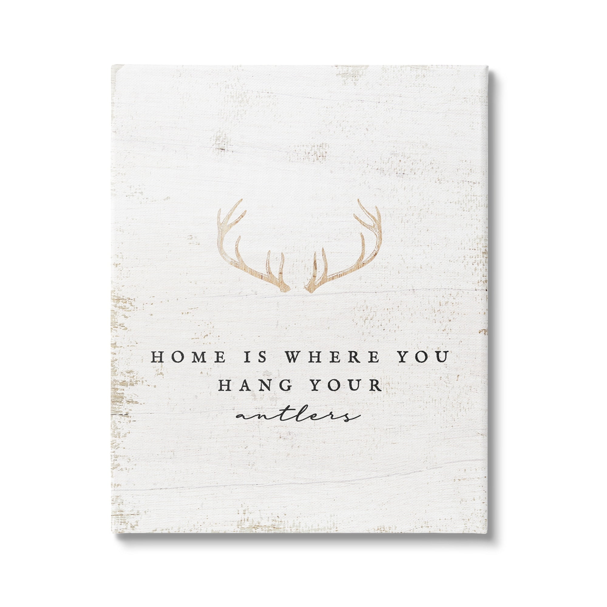 Stupell Industries Where You Hang Your Antlers Phrase Animals & Insects Painting Gallery Wrapped Canvas Print Wall Art
