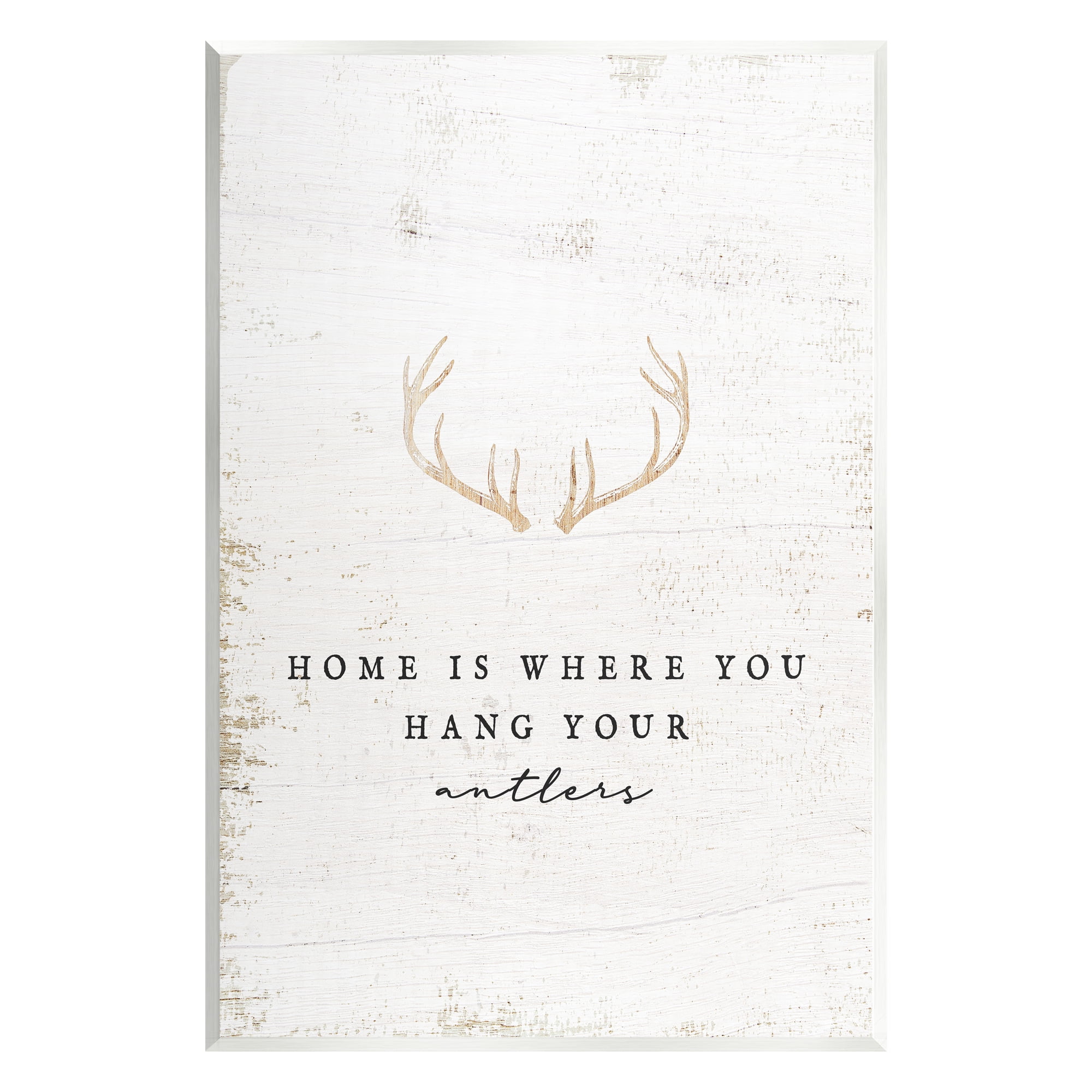 Stupell Industries Where You Hang Your Antlers Phrase Animals & Insects Painting Unframed Art Print Wall Art