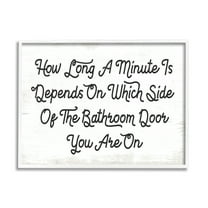 Stupell Industries Which Side Funny Bathroom Word Design, 11 x 14,Design by Daphne Polselli