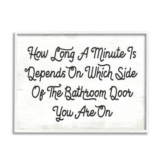 Stupell Industries Which Side Funny Bathroom Word Design, 16 x 20,Design by Daphne Polselli