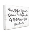 thumbnail image 1 of Stupell Industries Which Side Funny Bathroom Word Design Canvas Wall Art by Daphne Polselli, 1 of 5