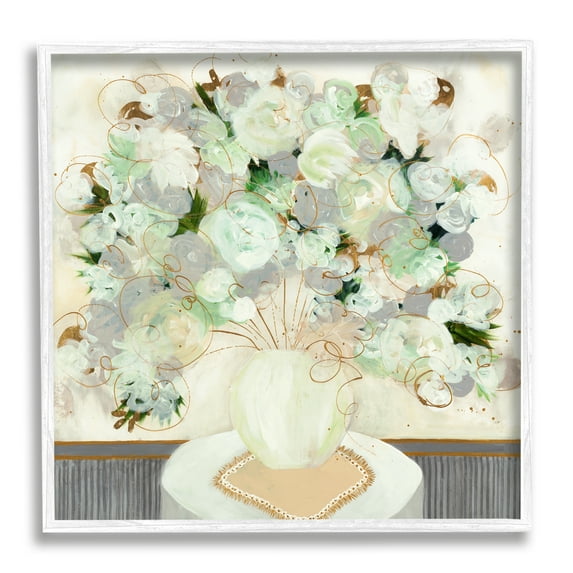 Stupell Industries Whimsical Abstract Floral Arrangement Playful Flower Still Life, 17 x 17, Design by Ruth Fromstein