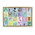 thumbnail image 1 of Stupell Industries Whimsical Animal Alphabet Gold Framed Floater Canvas Wall Art design by Carla Daly, 21 x 31, 1 of 9
