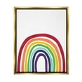 thumbnail image 1 of Stupell Industries Whimsical Asymmetrical Rainbow Stripes Modern Kids Design Graphic Art Metallic Gold Floating Framed Canvas Print Wall Art, Design by Bronwyn Baker, 1 of 5