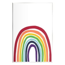 Stupell Industries Whimsical Asymmetrical Rainbow Stripes Modern Kids Design Graphic Art Unframed Art Print Wall Art, Design by Bronwyn Baker