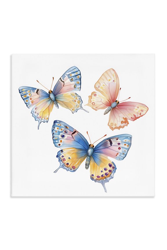 Industries Whimsical Butterfly Trio Canvas Wall Art, design by Creative Studio