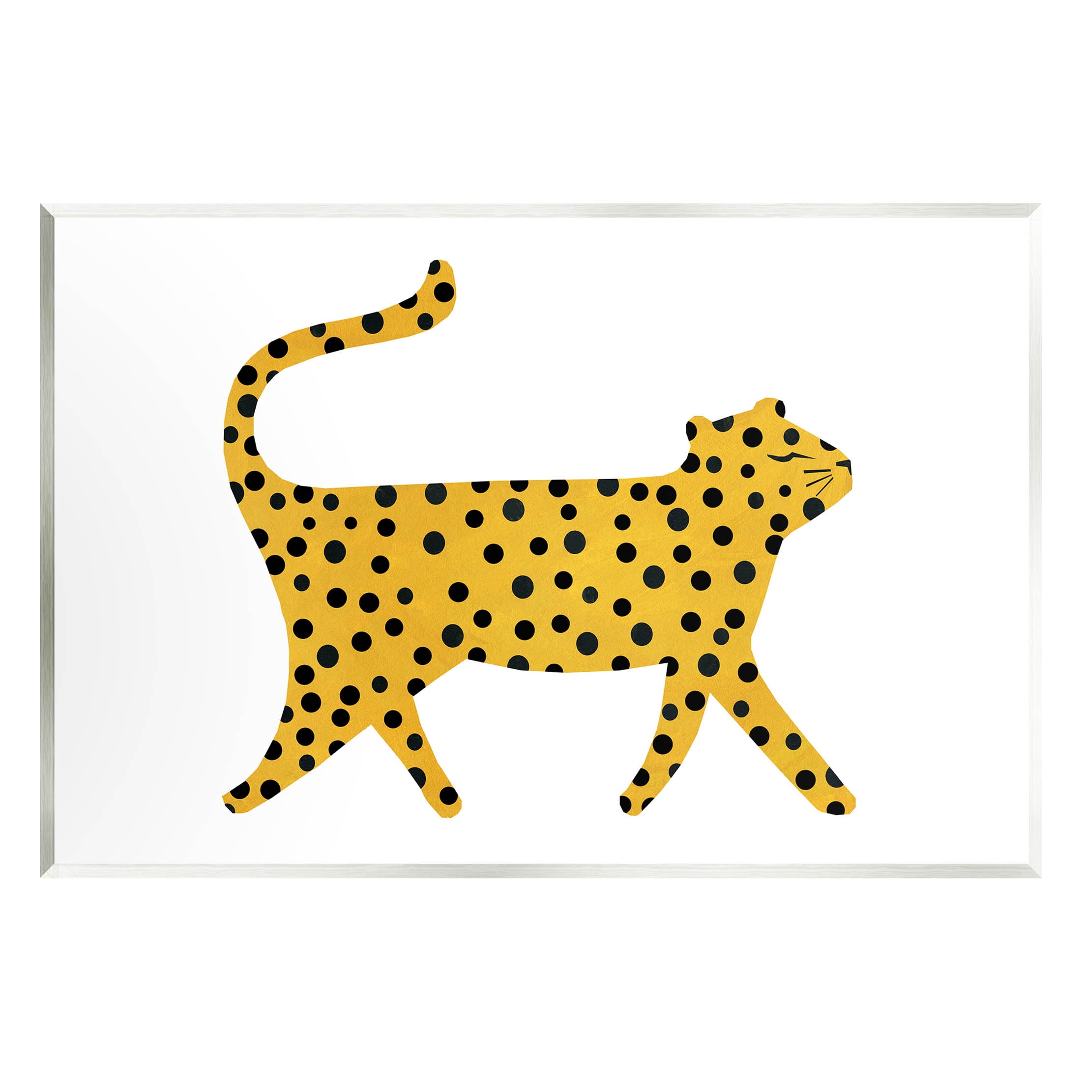 Stupell Industries Whimsical Cheetah Polka Pattern Graphic Art Unframed Art Print Wall Art, Design by Emily Kopcik