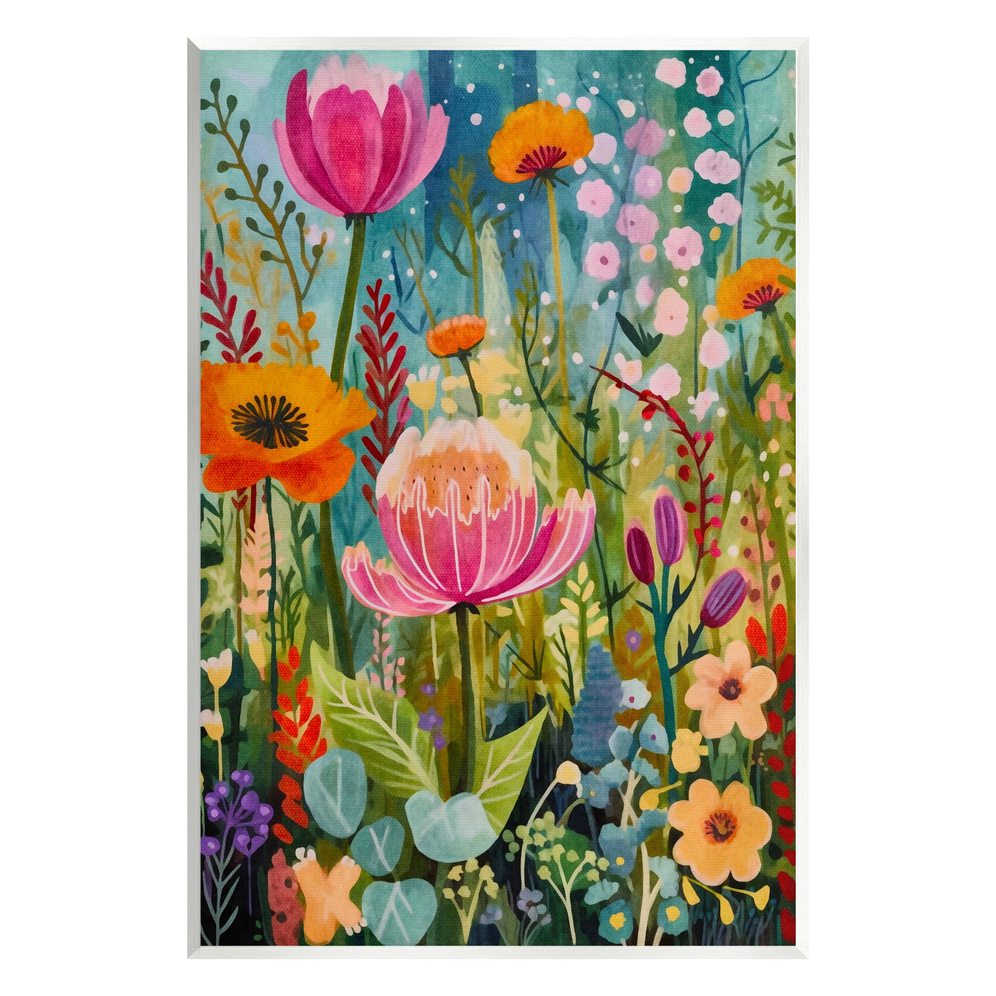 Stupell Industries フラワーガーデン ゴッホ 鮮やかな絵画 フローティングフレームウォールアート one1000絵画 Stupell Industries ファームハウス ドッグウッド フローラルガーデン