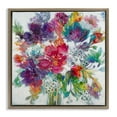 thumbnail image 1 of Stupell Industries Whimsical Floral Pop Bouquet Botanical & Floral Painting Brown Floater Framed Canvas Art Print Wall Art, 25 x 25, 1 of 9