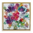 thumbnail image 1 of Stupell Industries Whimsical Floral Pop Bouquet Botanical & Floral Painting Gold Floater Framed Canvas Art Print Wall Art, 25 x 25, 1 of 9