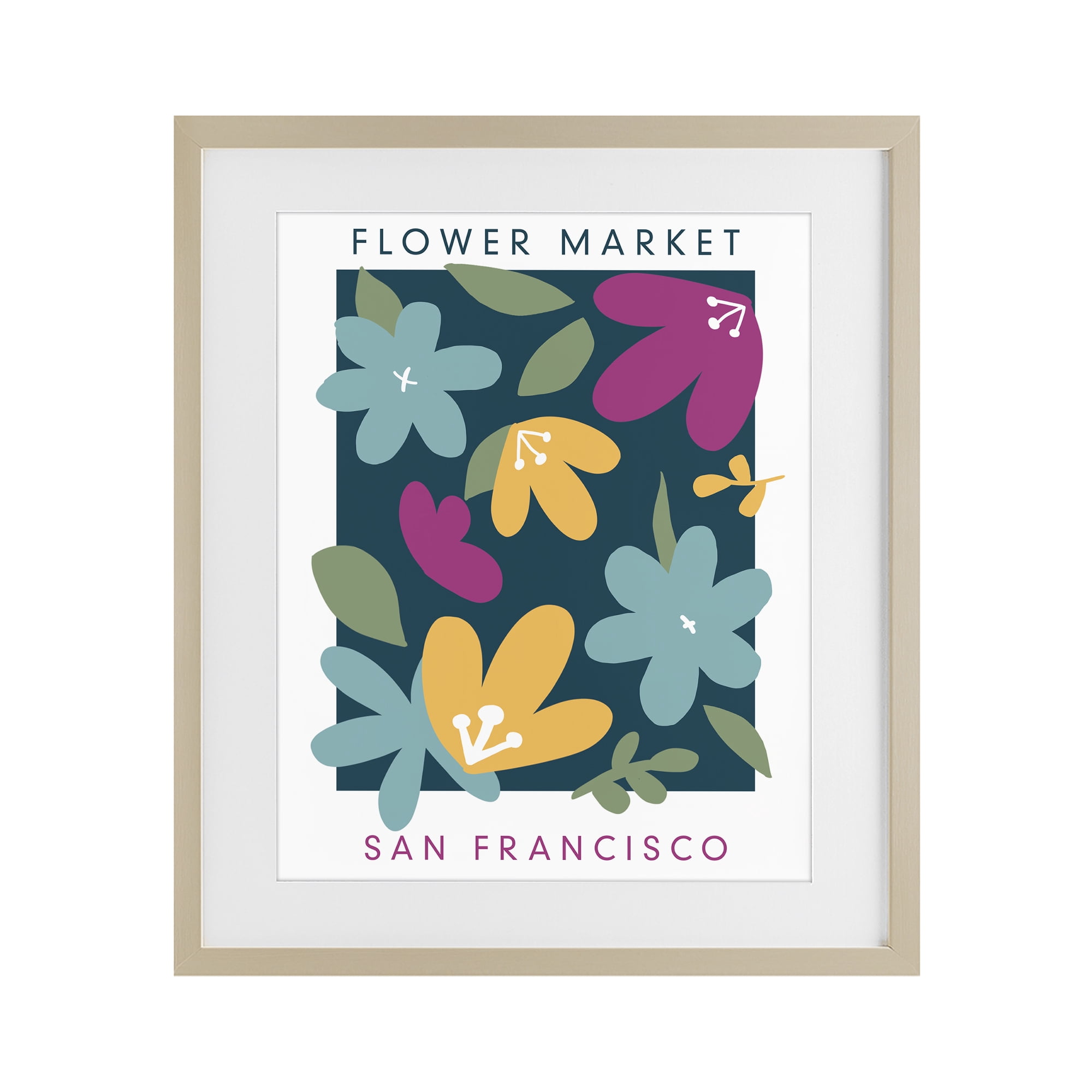 Stupell Industries Whimsical Flower Market Birch Framed Print Under Glass, design by Anna Quach