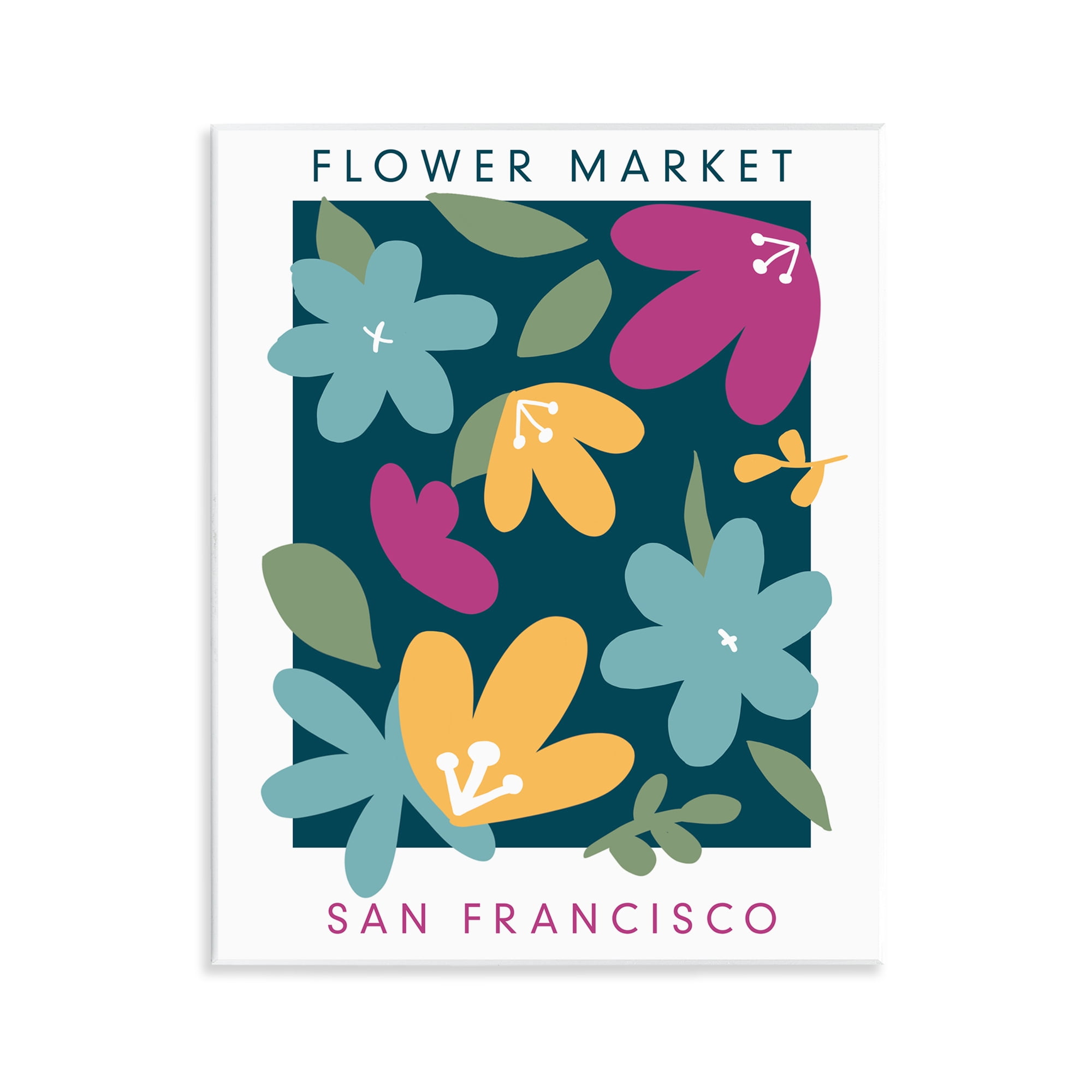 Stupell Industries Whimsical Flower Market Wall Plaque Art, design by Anna Quach