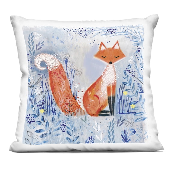 Stupell Industries Whimsical Fox Nature Collage Decorative Printed Throw Pillow, design by Clare Tupper