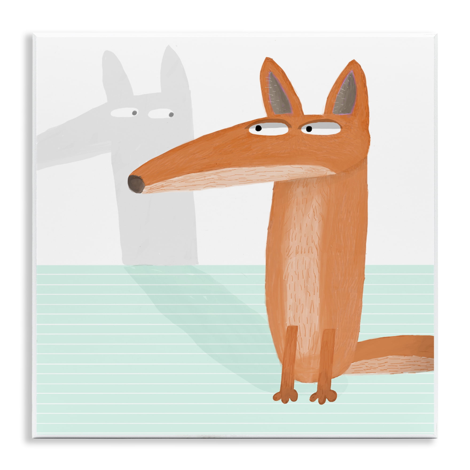 Stupell Industries Whimsical Fox Shadow Wall Plaque Art, design by Carla Daly