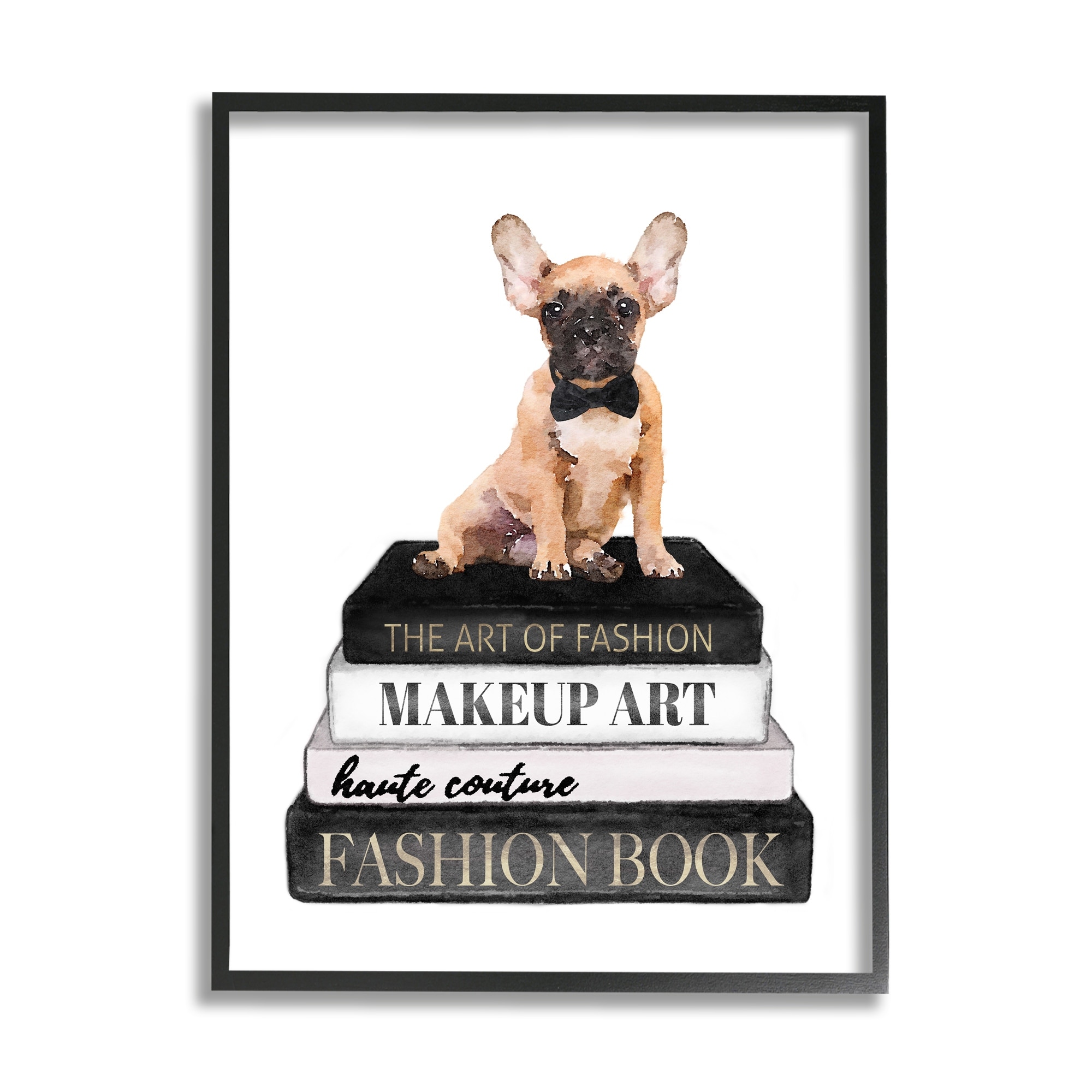 Stupell Industries Whimsical French Bulldog Glam Pet Fashion Portfolio,11 x 14, Design by Amanda Greenwood