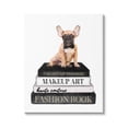 thumbnail image 1 of Stupell Industries Whimsical French Bulldog Glam Pet Fashion Portfolio,36 x 48, Design by Amanda Greenwood, 1 of 7