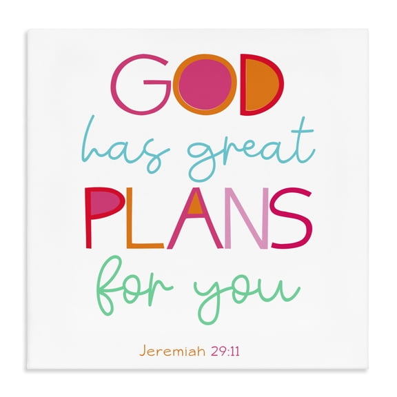 Stupell Industries Whimsical God's Plans For You Canvas Wall Art, design by SD Graphics Studio