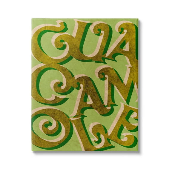 Stupell Industries Whimsical Guacamole Typography Layered Lettering Kitchen Sign Graphic Art Gallery Wrapped Canvas Print Wall Art, Design by Daphne Polselli
