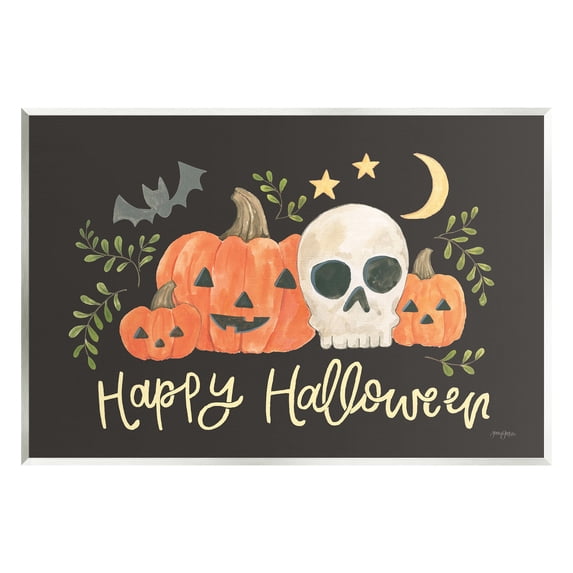 Stupell Industries Whimsical Happy Halloween Holiday Painting Unframed Art Print Wall Art, 15 x 10