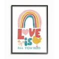 thumbnail image 1 of Stupell Industries Whimsical Kid's Rainbow Love Is All You Need Quote Framed Wall Art Design by Jennifer McCully, 24" x 30", Black Framed, 1 of 1