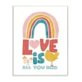 thumbnail image 1 of Stupell Industries Whimsical Kid's Rainbow Love Is All You Need Quote Wall Plaque Design by Jennifer McCully, 10" x 15", 1 of 5