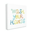 thumbnail image 1 of Stupell Industries Whimsical Kids Bathroom Phrase Wash Your Hands Rules Typography Painting Gallery Wrapped Canvas Print Wall Art, 36 x 36, 1 of 6