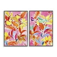 thumbnail image 1 of Stupell Industries Whimsical Leaf Impressions Plants & Flowers Painting Black Framed Art Print Wall Art, 12 x 18, Set of 2, 1 of 2