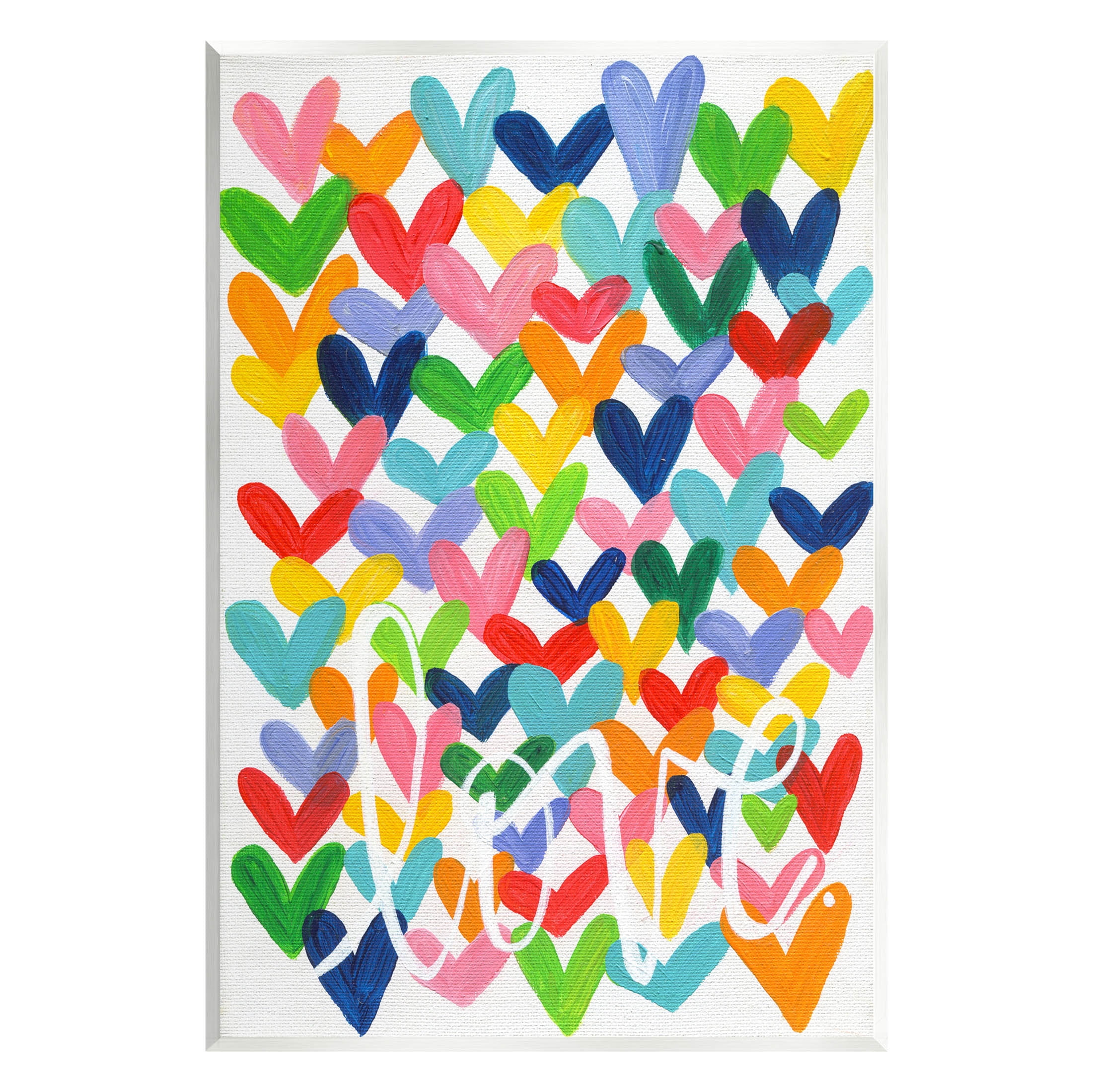 Stupell Industries Whimsical Love Hearts Pattern Graphic Art Unframed Art Print Wall Art, Design by Alli Rogosich