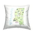 thumbnail image 1 of Stupell Industries Whimsical Mississippi State Map Square Decorative Printed Throw Pillow, 18 x 18,, 1 of 4