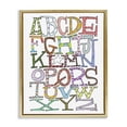 thumbnail image 1 of Stupell Industries Whimsical Patterned Letters Novelty Painting Gold Floater Framed Art Print Wall Art, 25 x 31, 1 of 10