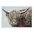 thumbnail image 1 of Stupell Industries Whimsical Rainbow Hair Woolly Highland Cattle Portrait Wall Plaque, 13 x 19, Design by Carolee Vitaletti, 1 of 6