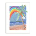 thumbnail image 1 of Stupell Industries Whimsical Rainbow Over Beach Tropical Palm Tree Painting Unframed Art Print Wall Art, Design by Valerie Wieners, 1 of 5