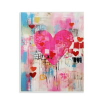 Stupell Industries Whimsical Romance Heart Pattern Abstract Painting Unframed Art Print Wall Art, 11 x 14