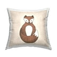 thumbnail image 1 of Stupell Industries Whimsical Smiling Fox Patterned Nursery Design Design by Birgit Maria Kiennast Throw Pillow, 1 of 4