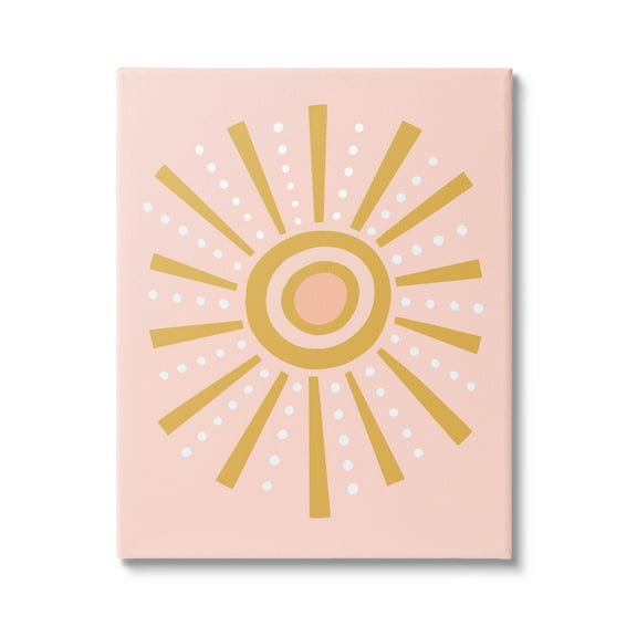Stupell Industries Whimsical Sun Rays Pattern Graphic Art Gallery Wrapped Canvas Print Wall Art, Design by Nina Seven