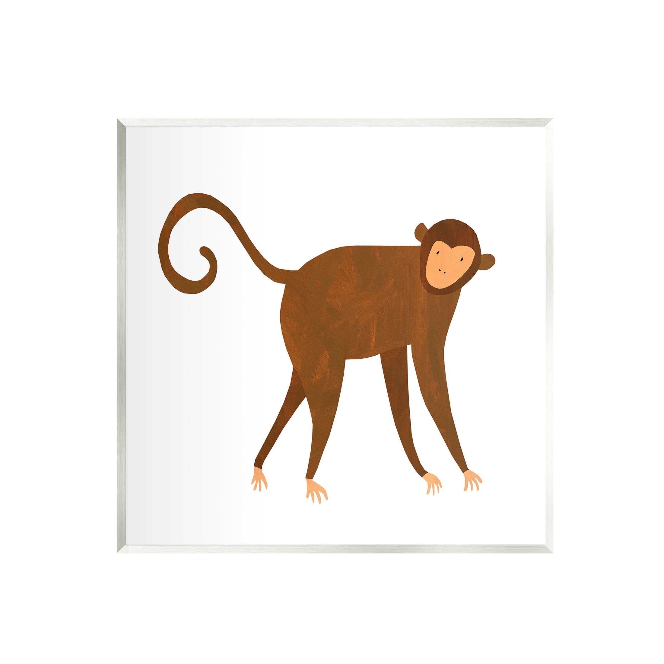 Stupell Industries Whimsical Wildlife Monkey Graphic Art Unframed Art Print Wall Art, Design by Emily Kopcik