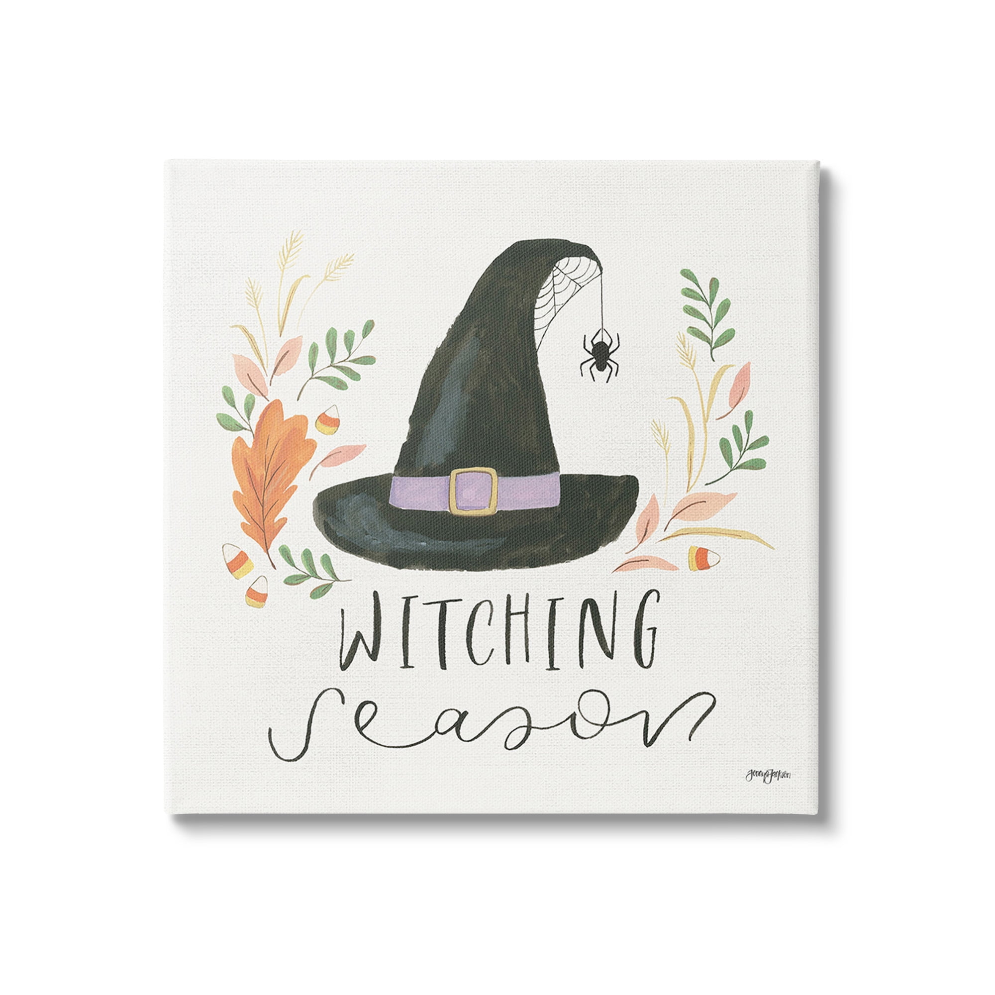 Stupell Industries Whimsical Witching Season Holiday Painting Gallery Wrapped Canvas Art Print Wall Art, 36 x 36