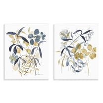 Stupell Industries Whimsy Watercolor Botanicals Floral Painting Unframed Art Print Wall Art, 11 x 14, Set of 2