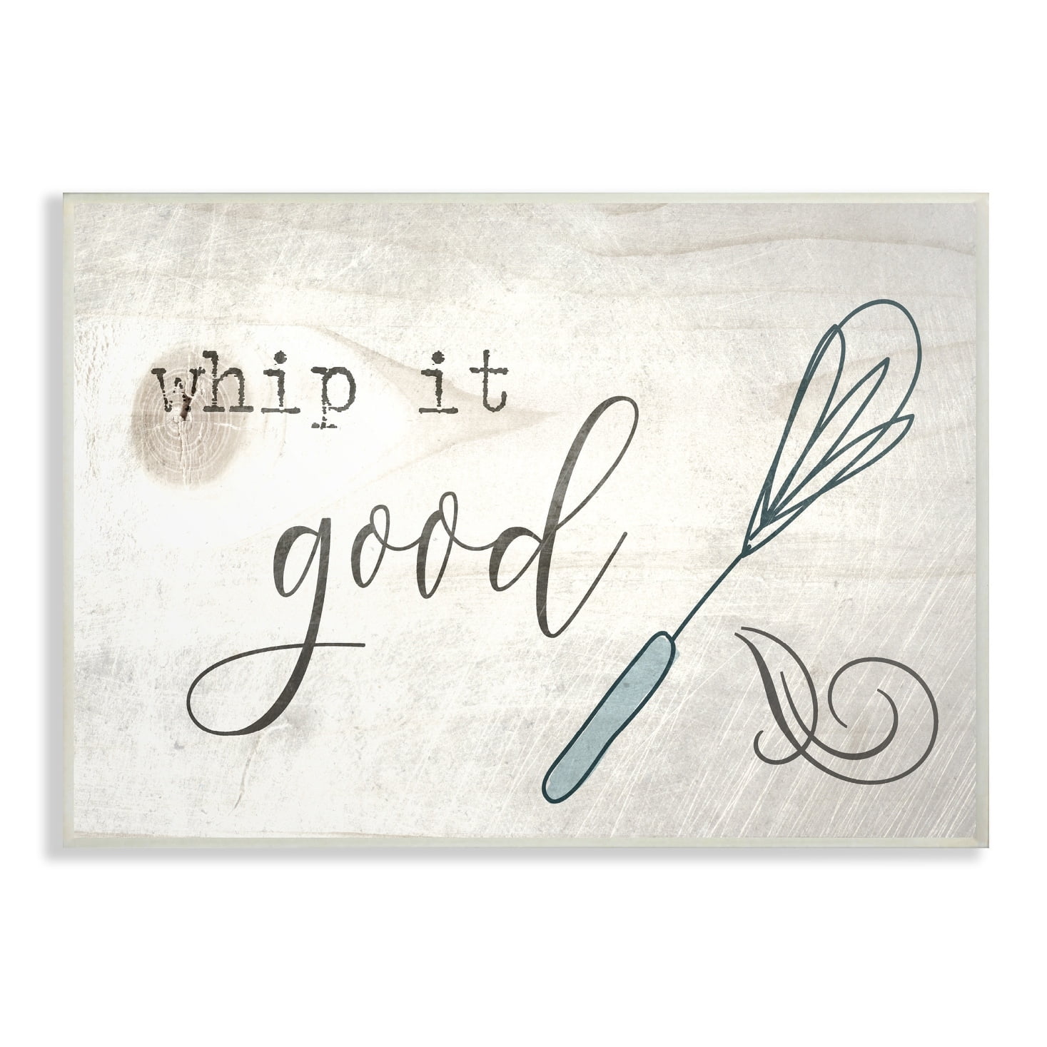 Stupell Industries Whip It Good Whisk Novelty Painting Unframed Art Print Wall Art, 13 x 19