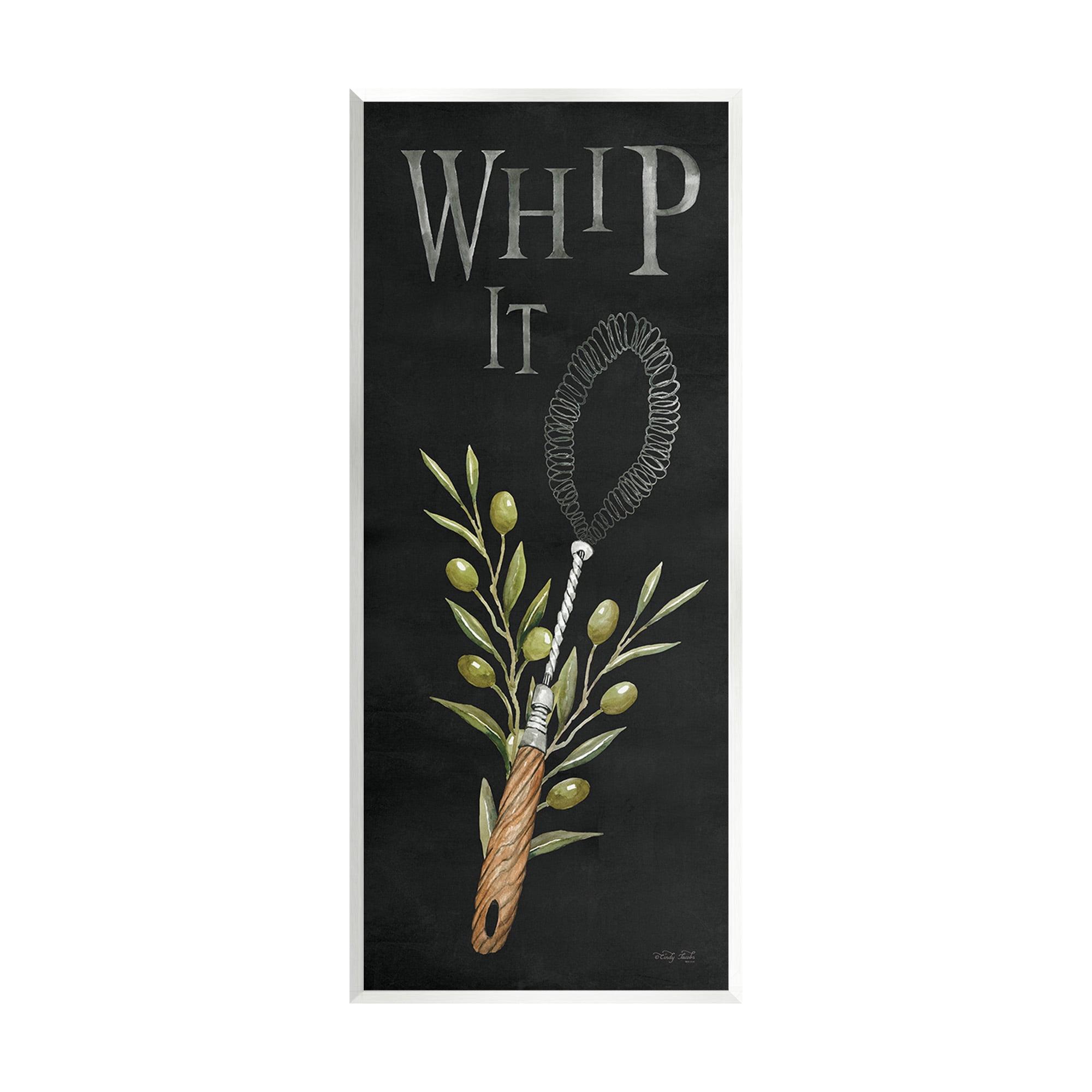 Stupell Industries Whip It Vintage Kitchen Food & Beverage Painting Unframed Art Print Wall Art, 7 x 17