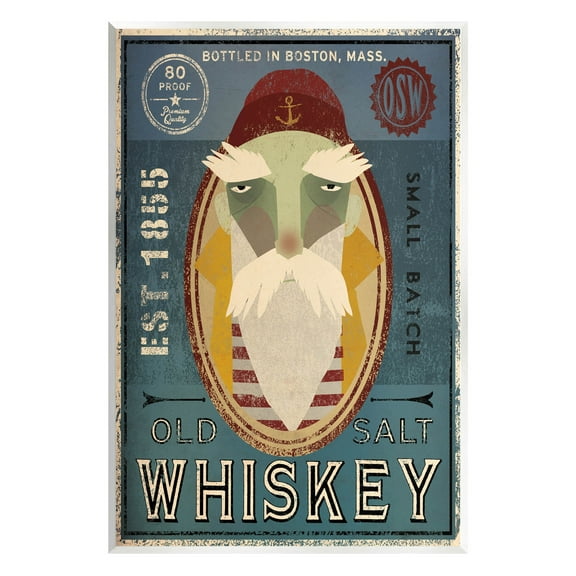 Stupell Industries Whiskey Bottling Sign Graphic Art Unframed Art Print Wall Art, Design by Ryan Fowler