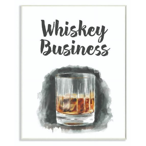 Stupell Industries Whiskey Business Bar Kitchen Drawing Wall Plaque by Daphne Polselli