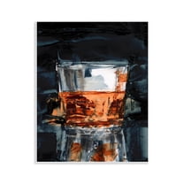 Stupell Industries Whiskey Glass Reflection Food & Beverage Painting Unframed Art Print Wall Art, 11 x 14