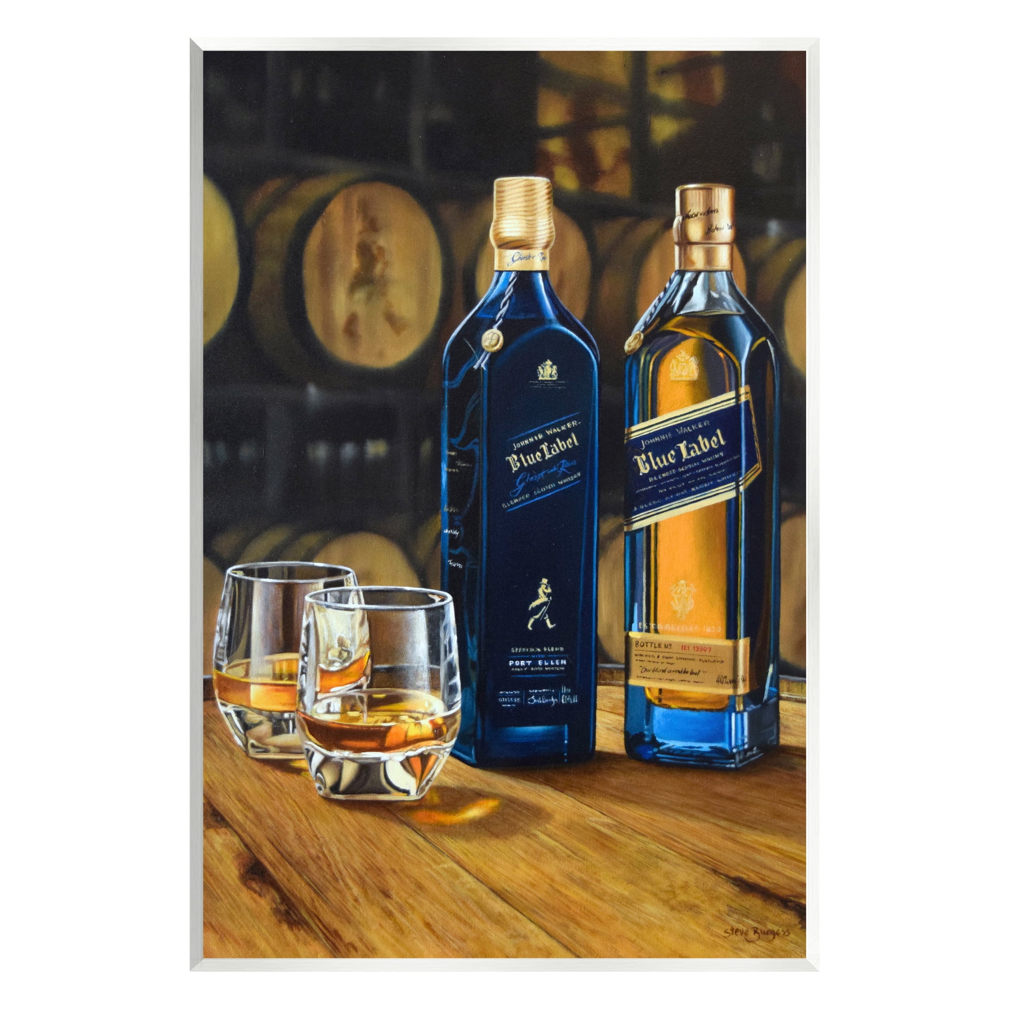 Stupell Industries Whiskey Glasses Still Life Food & Beverage Painting Unframed Art Print Wall Art, 10 x 15