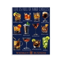 Stupell Industries Whiskey Hard Choices Wall Plaque Art design by Jim Baldwin, 14 x 11