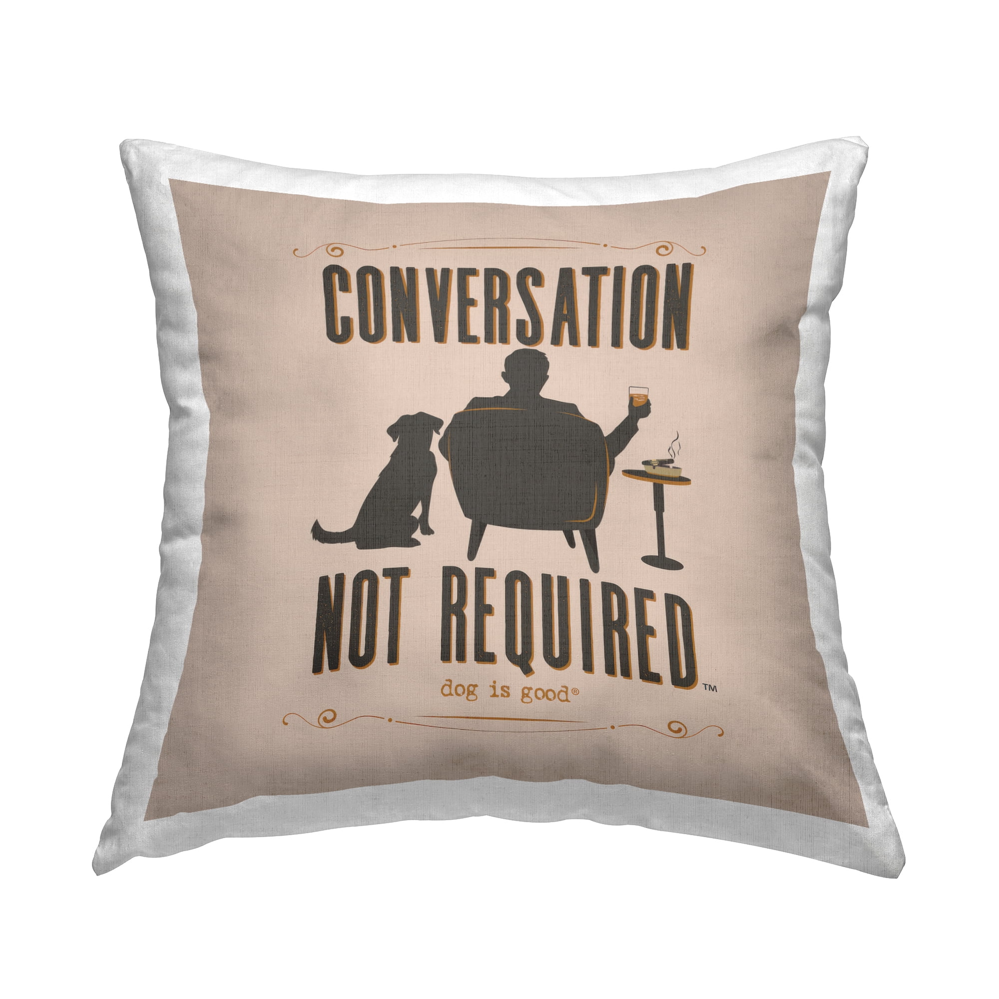 Stupell Industries Whiskey & My Dog Decorative Printed Throw Pillow Design by Dog Is Good.