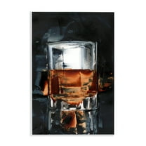 Stupell Industries Whiskey On Rocks Food & Beverage Painting Unframed Art Print Wall Art, 10 x 15