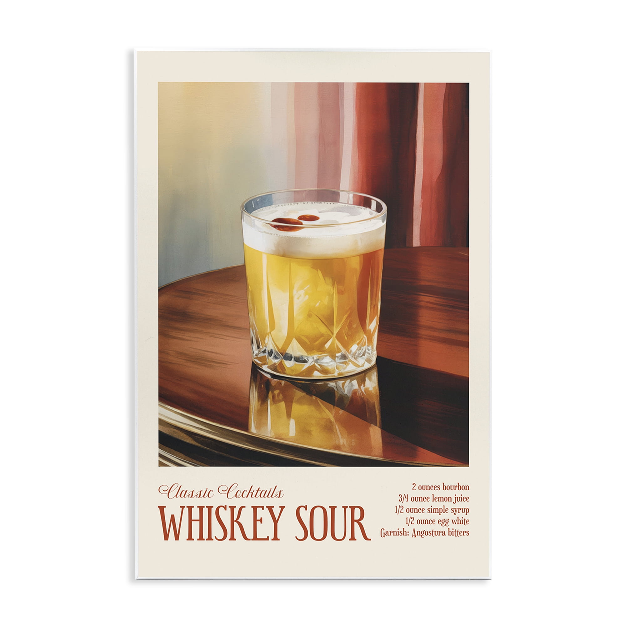 Stupell Industries Whiskey Sour on Table Wall Plaque Art, design by Andreas Magnusson